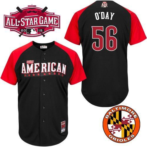 Baltimore Orioles 56 Darren O-Day Black 2015 All-Star American League Baseball Jersey