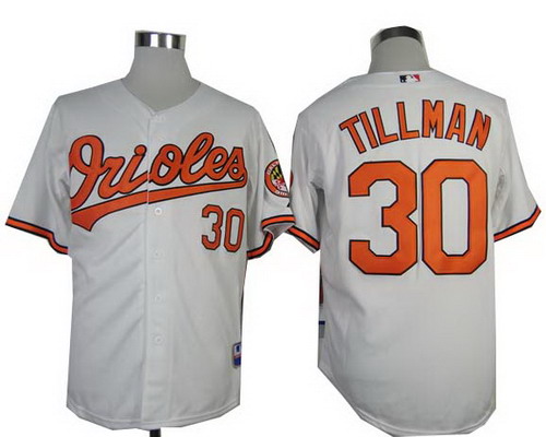Baltimore Orioles Authentic 30# Chris Tillman white+ Cool Base jerseys