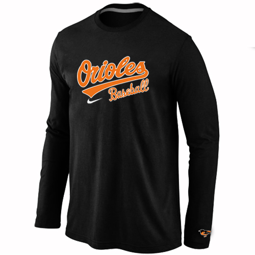 Baltimore Orioles Long Sleeve T-Shirt Black