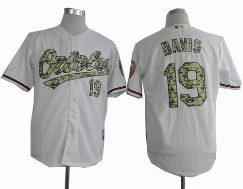 Baltimore Orioles Orioles #19 Chris Davis 2013 USMC Cool Base white Jersey