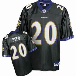 Baltimore Ravens #20 Ed Reed Black