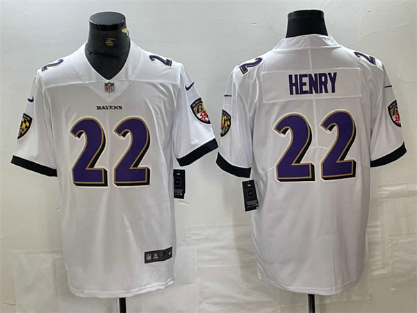 Baltimore Ravens #22 Derrick Henry White Vapor Limited Football Jersey