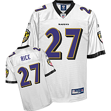 Baltimore Ravens #27 Ray Rice White Jersey