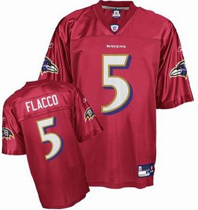 Baltimore Ravens #5 Joe Flacco Red QB Practice
