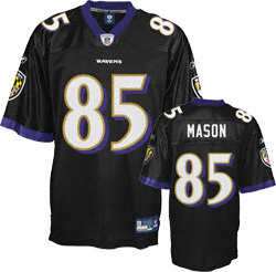 Baltimore Ravens #85 Derrick Mason Black Jersey