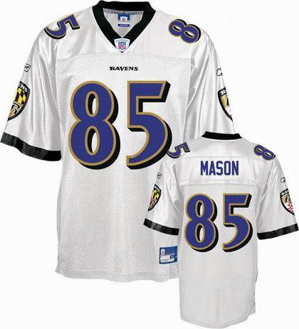Baltimore Ravens #85 Derrick Mason Jersey white