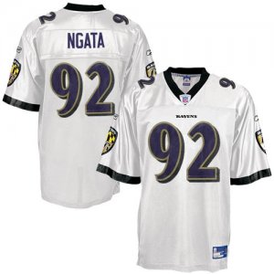 Baltimore Ravens #92 Haloti Ngata white