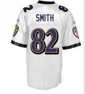 Baltimore Ravens 82# smith white jersey