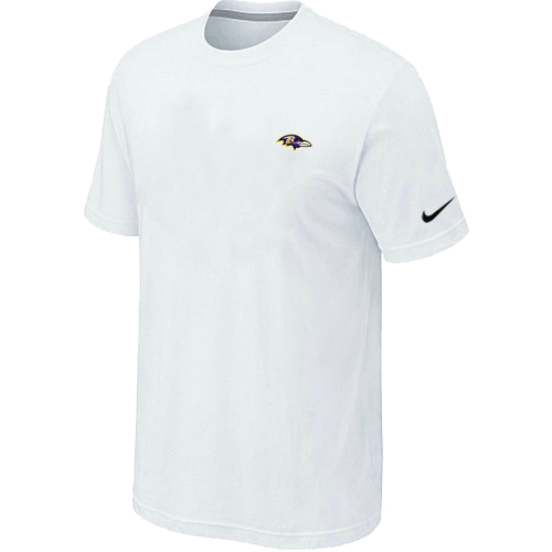 Baltimore Ravens Chest embroidered logo T-Shirt white