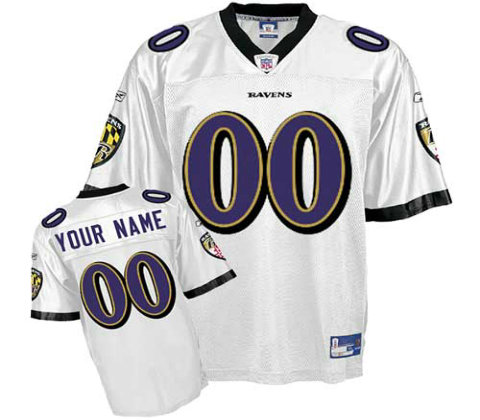 Baltimore Ravens Customized white Jerseys