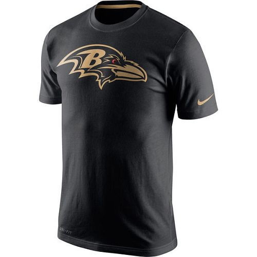 Baltimore Ravens Nike Black Championship Drive Gold Collection Performance T-Shirt