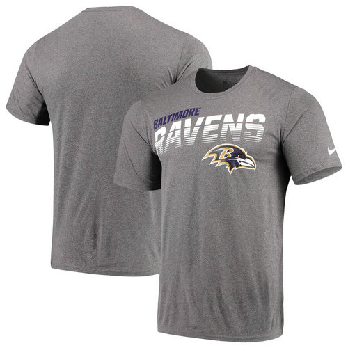 Baltimore Ravens Nike Sideline Line Of Scrimmage Legend Performance T-Shirt Gray