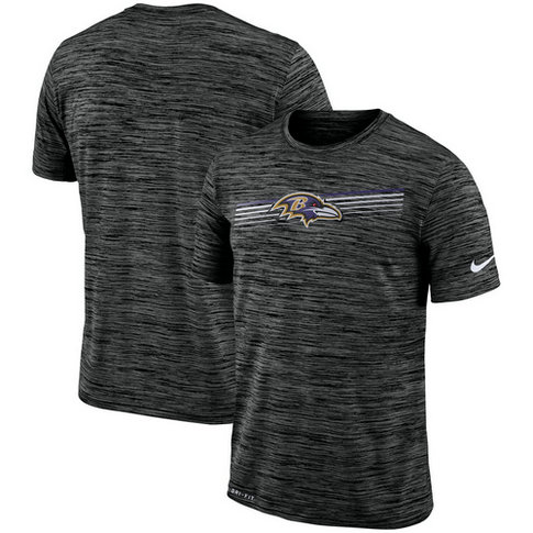 Baltimore Ravens Nike Sideline Velocity Performance T-Shirt Heathered Black