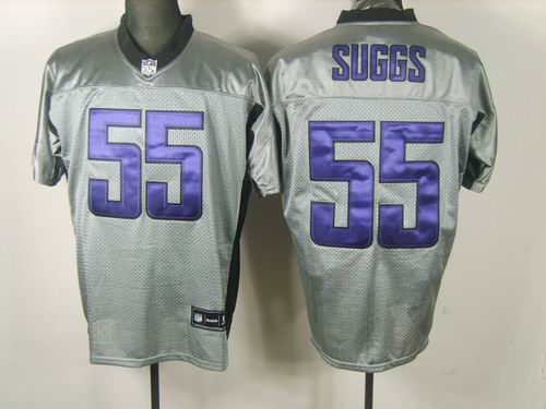 Batlimore Ravens #55 Terrell Suggs Gray shadow jerseys