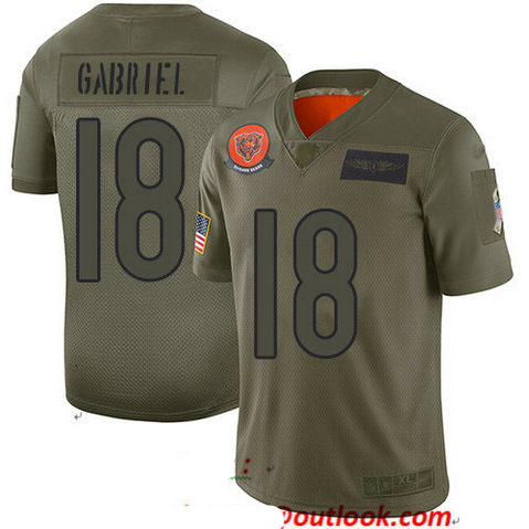 Bears #18 Taylor Gabriel Camo Youth Stitched Football Limited 2019 Salute to Service Jersey