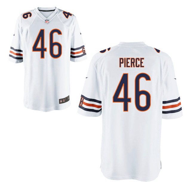 Bears #46 Artavis Pierce White Vapor limited Jersey