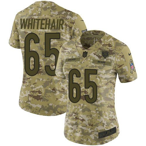 Bears #65 Cody Whitehair Camo Women's Stitched Football Limited 2018 Salute to Service Jersey