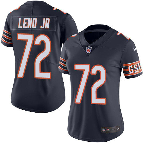 Bears #72 Charles Leno Jr Navy Blue Team Color Women's Stitched Football Vapor Untouchable Limited Jersey