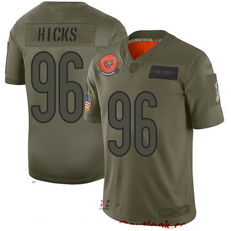 Bears #96 Akiem Hicks Camo Youth Stitched Football Limited 2019 Salute to Service Jersey