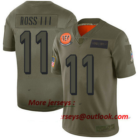 Bengals #11 John Ross III Camo Men's Stitched Football Limited 2019 Salute To Service Jersey