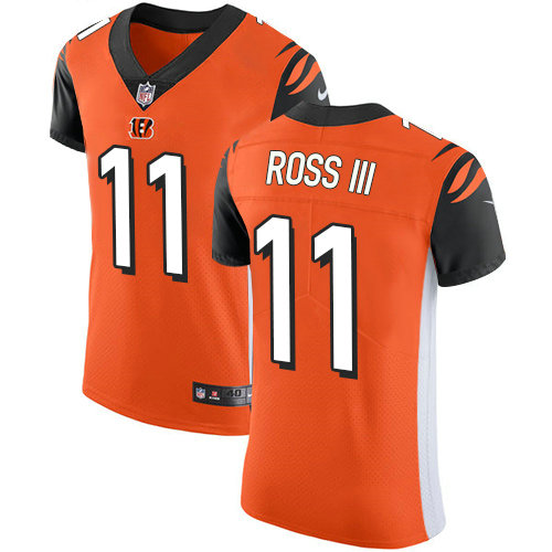 Bengals #11 John Ross III Orange Alternate Men's Stitched Football Vapor Untouchable Elite Jersey