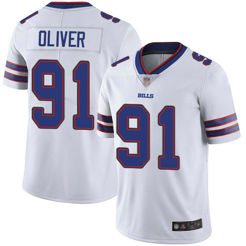 Bills #91 Ed Oliver White Men's Stitched Football Vapor Untouchable Limited Jersey