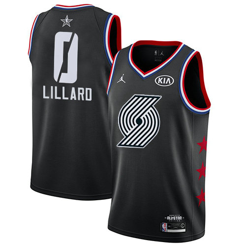 Blazers #0 Damian Lillard Black Basketball Jordan Swingman 2019 All-Star Game Jersey