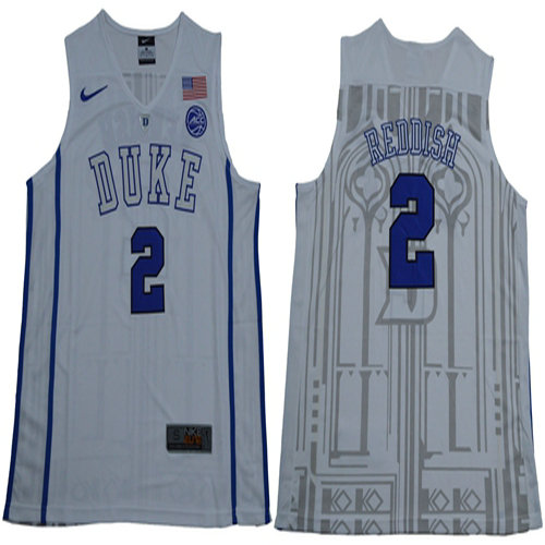 Blue Devils #2 Cameron Reddish White Basketball Elite Stitched NCAA Jersey