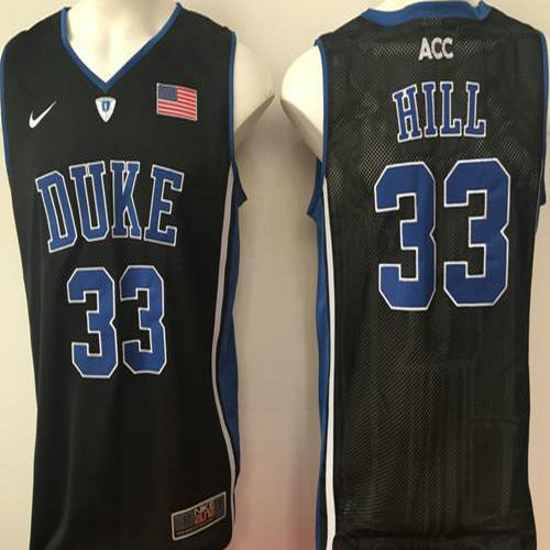 Blue Devils #33 Grant Hill Black Basketball Stitched NCAA Jersey