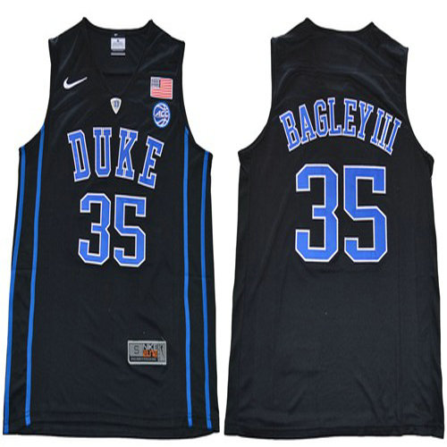 Blue Devils #35 Marvin Bagley III Black Basketball Elite Stitched NCAA Jersey