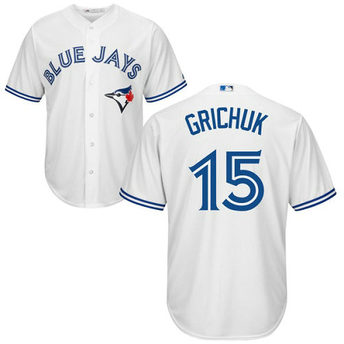 Blue Jays #15 Randal Grichuk White Cool Base Stitched Youth Baseball Jersey