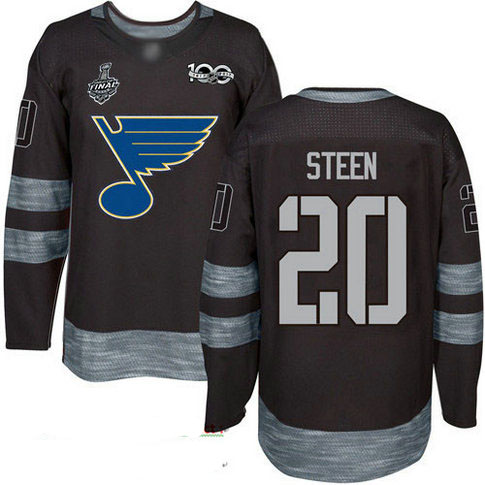 Blues #20 Alexander Steen Black 1917-2017 100th Anniversary Stanley Cup Final Bound Stitched Hockey Jersey