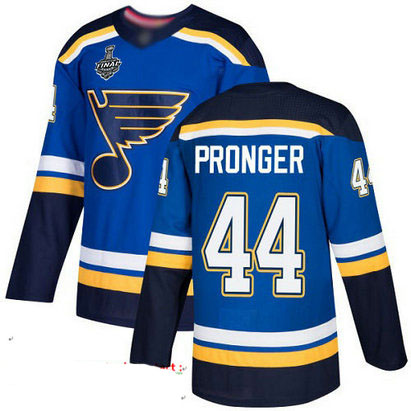 Blues #44 Chris Pronger Blue Home Authentic Stanley Cup Final Bound Stitched Hockey Jersey