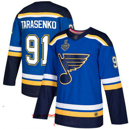 Blues #91 Vladimir Tarasenko Blue Home Authentic Stanley Cup Final Bound Stitched Hockey Jersey