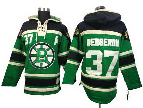 Boston Bruins #37 Patrice Bergeron green Hoody