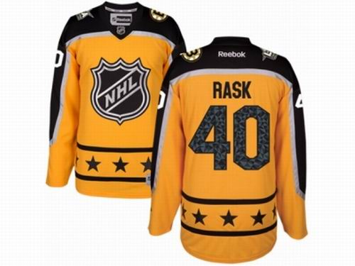 Boston Bruins #40 Tuukka Rask Yellow Atlantic Division 2017 All-Star NHL Jersey