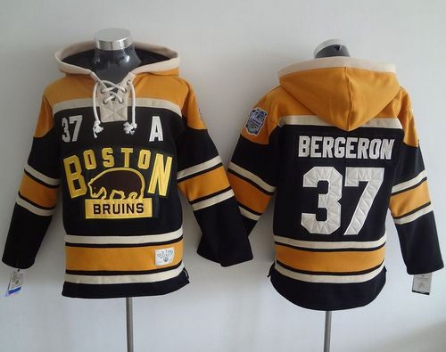 Boston Bruins 37 Patrice Bergeron Black 2016 Winter Classic Hoodie NHL Jersey