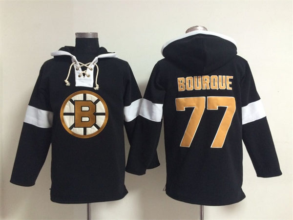 Boston Bruins 77 Raymond Bourque Black hockey Hoodies new style