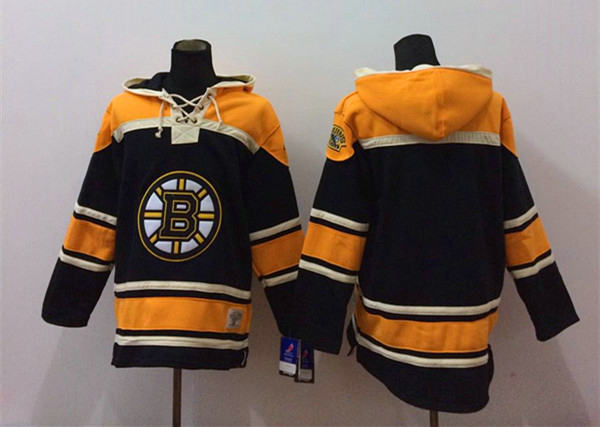Boston Bruins Blank Black NHL hockey hoddies