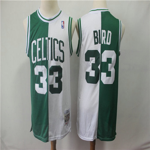 Boston Celtic No 33# Bird Green and White Retro NBA Jersey