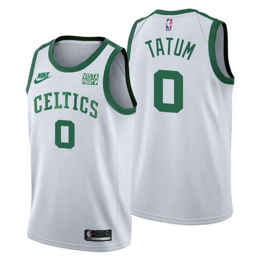 Boston Celtics #0 Jayson Tatum Men's Nike Releases Classic Edition NBA 75th Anniversary Jersey White