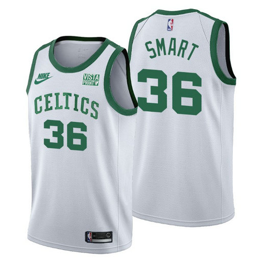 Boston Celtics #36 Marcus Smart Men's Nike Releases Classic Edition NBA 75th Anniversary Jersey White