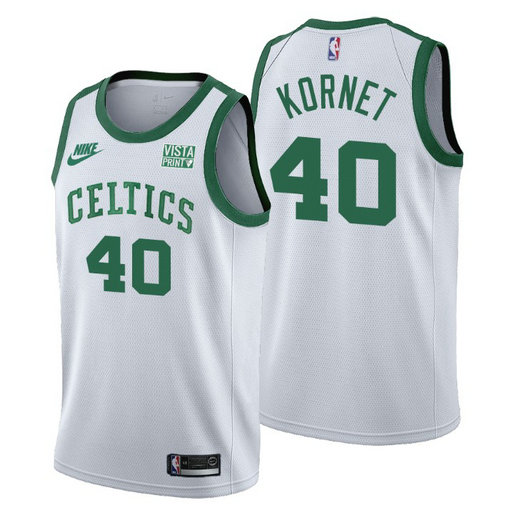 Boston Celtics #40 Luke Kornet Men's Nike Releases Classic Edition NBA 75th Anniversary Jersey White