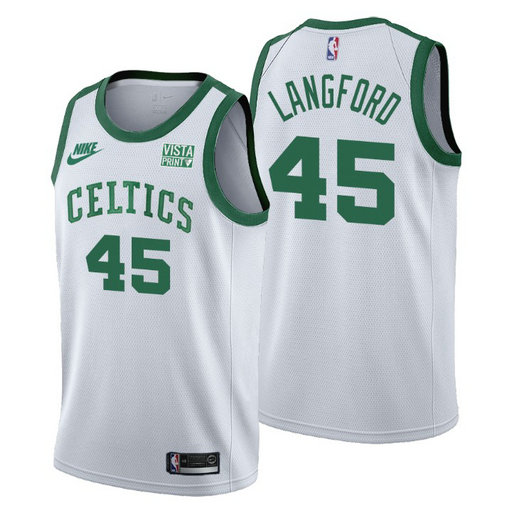 Boston Celtics #45 Romeo Langford Men's Nike Releases Classic Edition NBA 75th Anniversary Jersey White