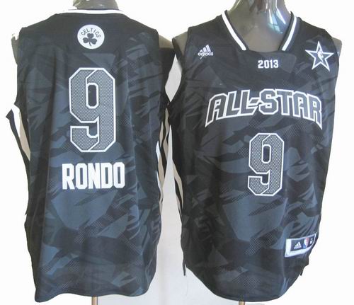Boston Celtics #9 Rajon Rondo blue All-Star 2013 black Fashion Swingman Jersey