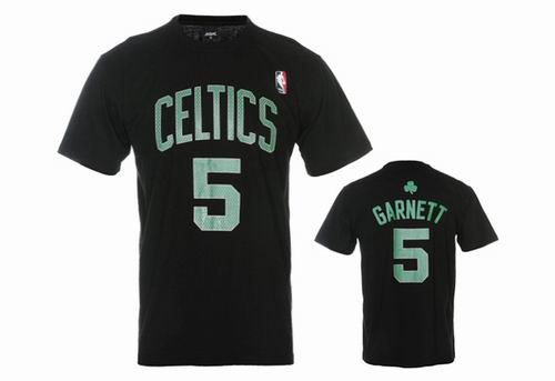 Boston Celtics 5# Kevin Garnett black T Shirts