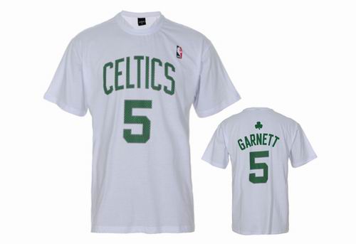 Boston Celtics 5# Kevin Garnett white T Shirts