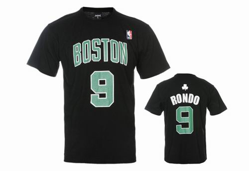 Boston Celtics 9# Rajon Rondo black T Shirts