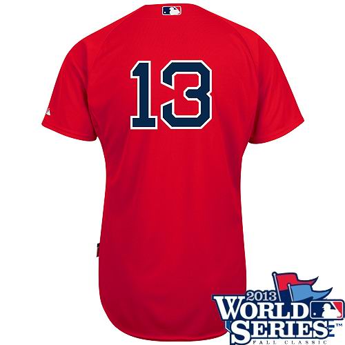 Boston Red Sox #13 Carl Crawford red Jersey w2013 World Series Patch