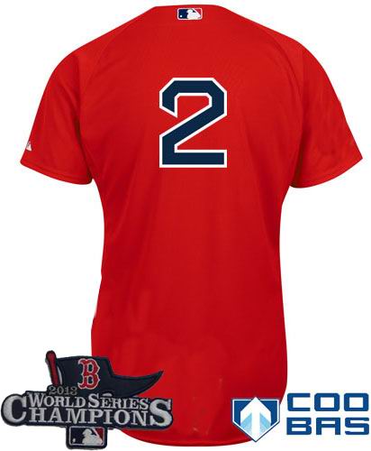 Boston Red Sox #2 Jacoby Ellsbury red Cool Base Jersey 2013 World Series Champions ptach